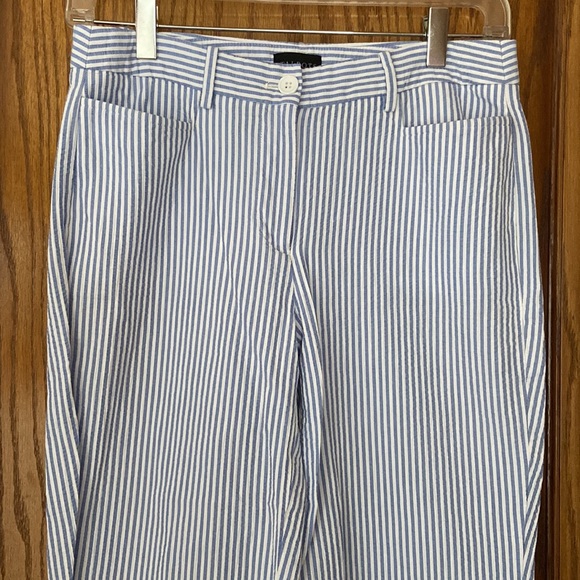 talbots striped cropped pants / skimmers - Picture 3 of 7